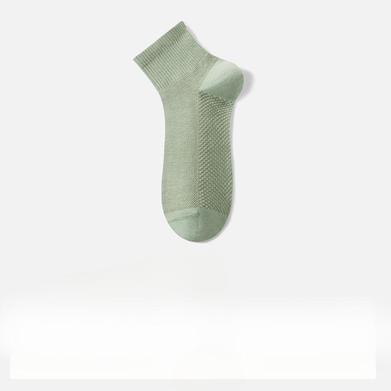 Men's Summer Thin Cotton Mesh Deodorant Mid Tube Socks