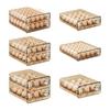 Egg Storage Box Transparent Space Saving Egg Container with Individual Slots Smooth Sliding Drawer Egg Holder for Kitchen Refrigerator