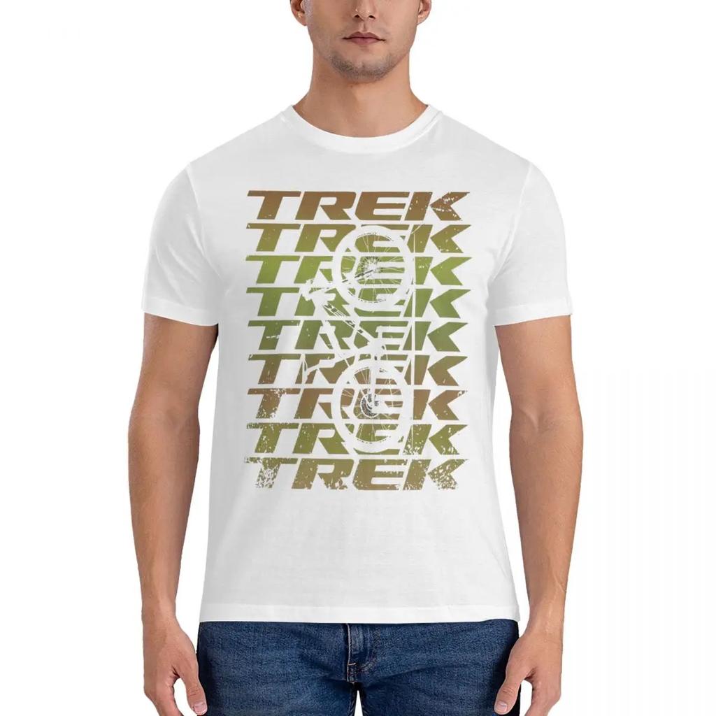 Crew Neck Bicycle Tees Short Sleeve Clothing Summer Vintage Funny Super Caliber T-Trek T Shirt for Men Cotton Fashion T-Shirt