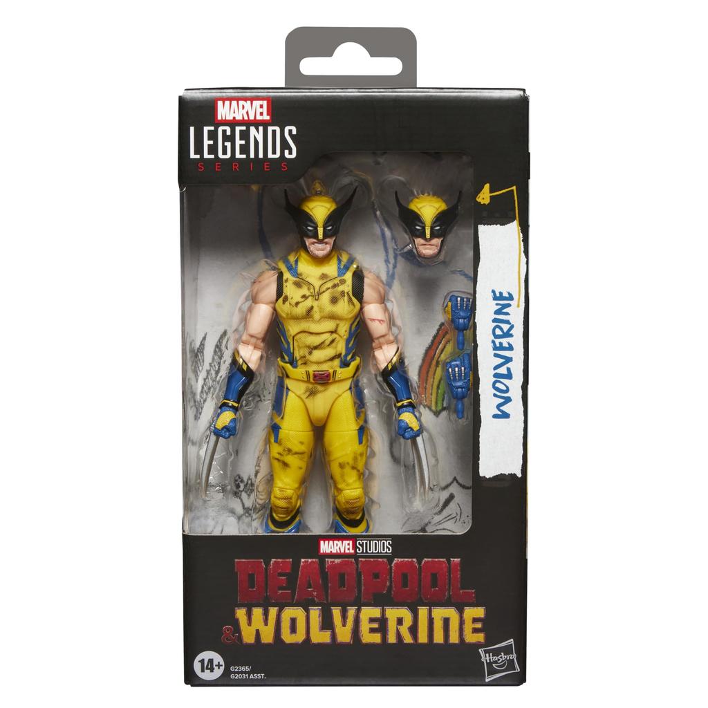 Hasbro MARVEL Legends Series Marvel Studios Deadpool Wolverine Damaged 15 cm Collectible Action Figure G2365 Authentic Wolverine, & (Battle Suit)
