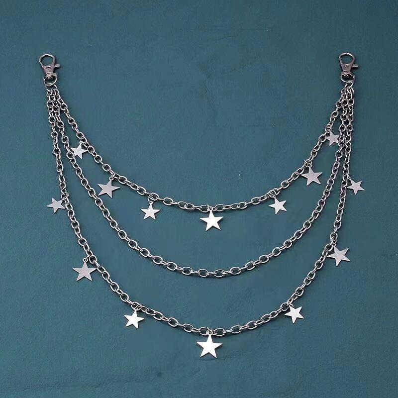 Layered Stars Waist Chain - European & American Multi-layer Jewelry for Jeans