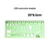 Multi-Function Drawing Template Ruler for Circles, Ellipses, Furniture, Architecture, Geometry, Mathematics, and Interior Design.