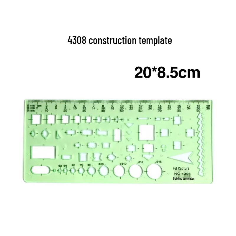 Multi-Function Drawing Template Ruler for Circles, Ellipses, Furniture, Architecture, Geometry, Mathematics, and Interior Design.