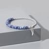 Natural Stone Rose Pink Quartz Bracelet 3x5mm Faceted Tiger Eye Agates Angel Wing Pendant Bracelets Women Men Lucky Jewelry Gift
