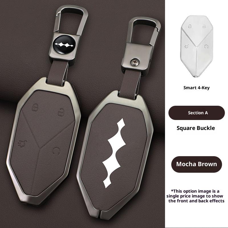 

Zinc alloy car remote key protective cover, suitable for BYD Fangchengbao SUPER 5, SUPER 8, SUPER 3, 9 car keychain key accessor