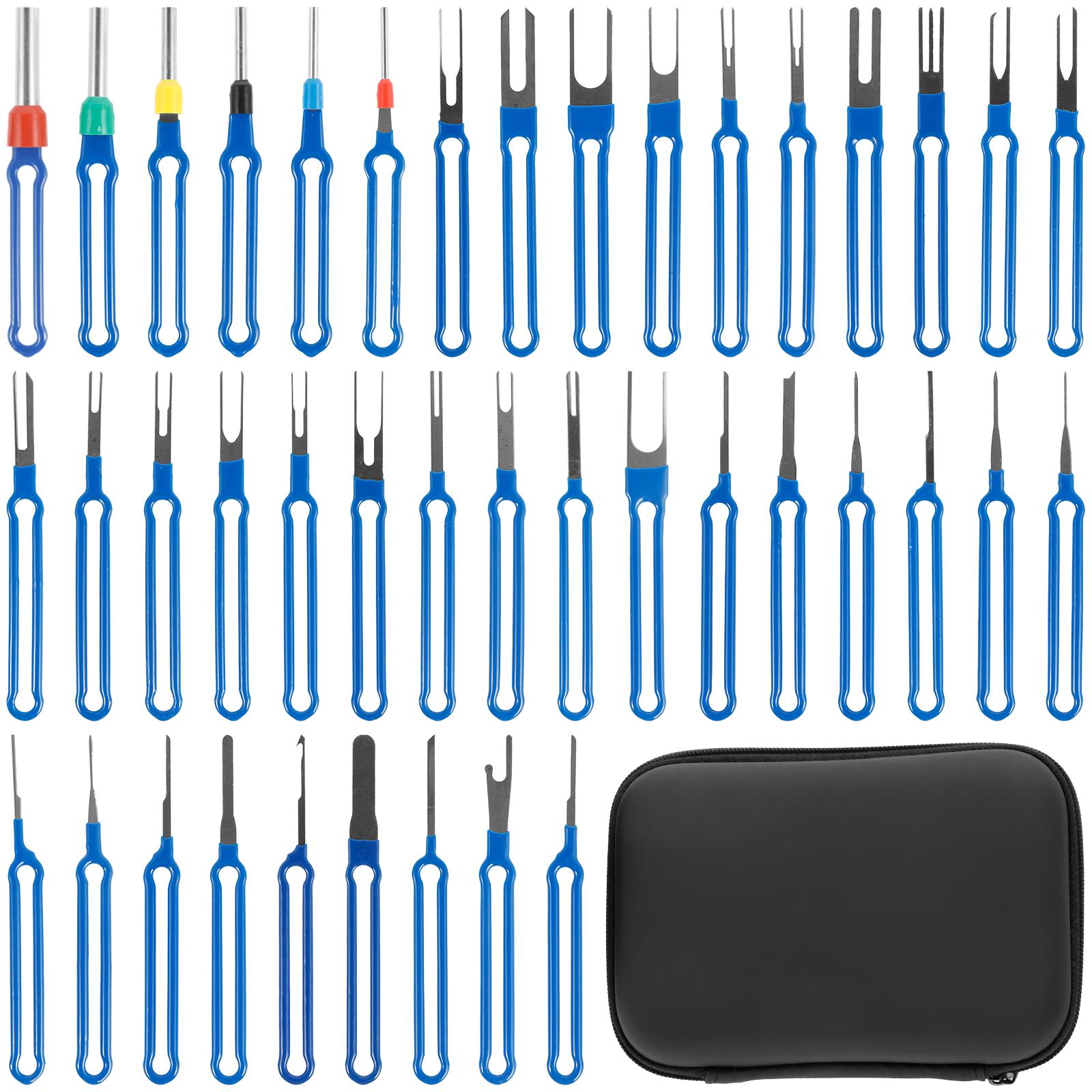 41Pcs Auto Terminal Pin Removal Tool Kit Stainless Steel Pin Extractor Tool Reusable Electrical Wire Connector Pin Release Tool