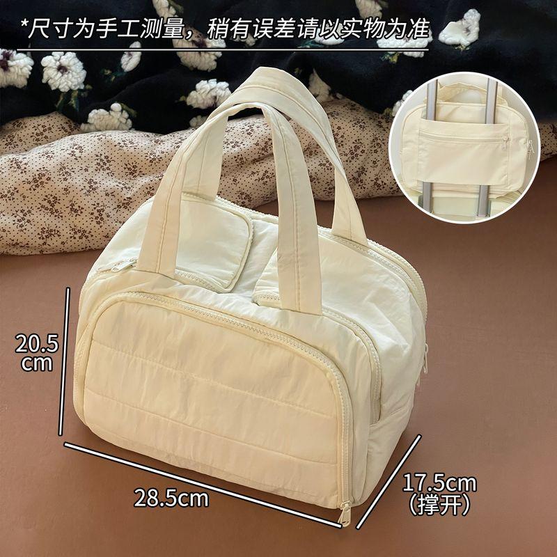 

Cosmetic Bag Women s Large Capacity Portable Outdoor Travel Toiletry Bag Partition Storage Oversized Lightweight Bean Bag Cosmetics Bag Luggage creamy-white + zipper bag