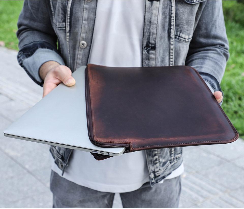 Genuine Leather Protective Case for MacBook Air 13.3 - Apple Laptop Handbag