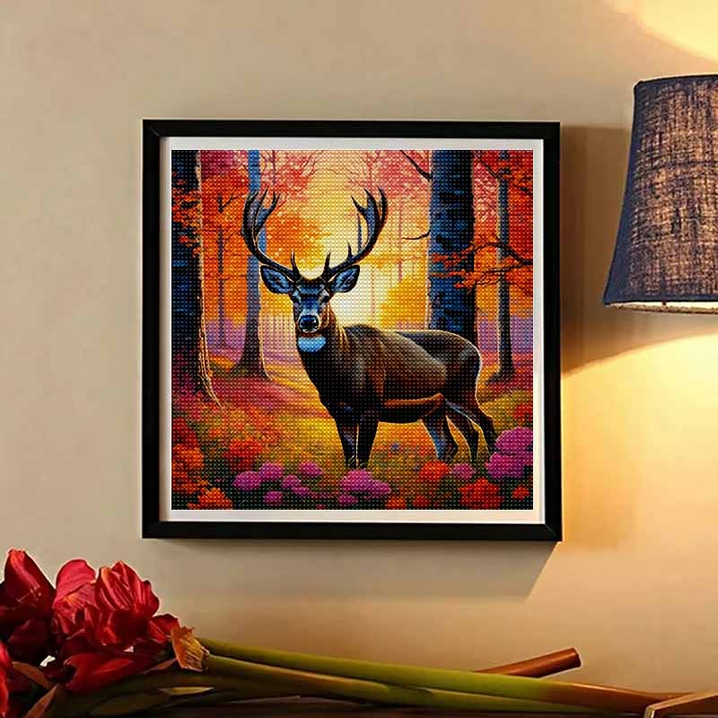 New Arrival 5D DIY Full Circle Diamond Painting "Elk" Embroidery Cross Stitch Home Decor Gift