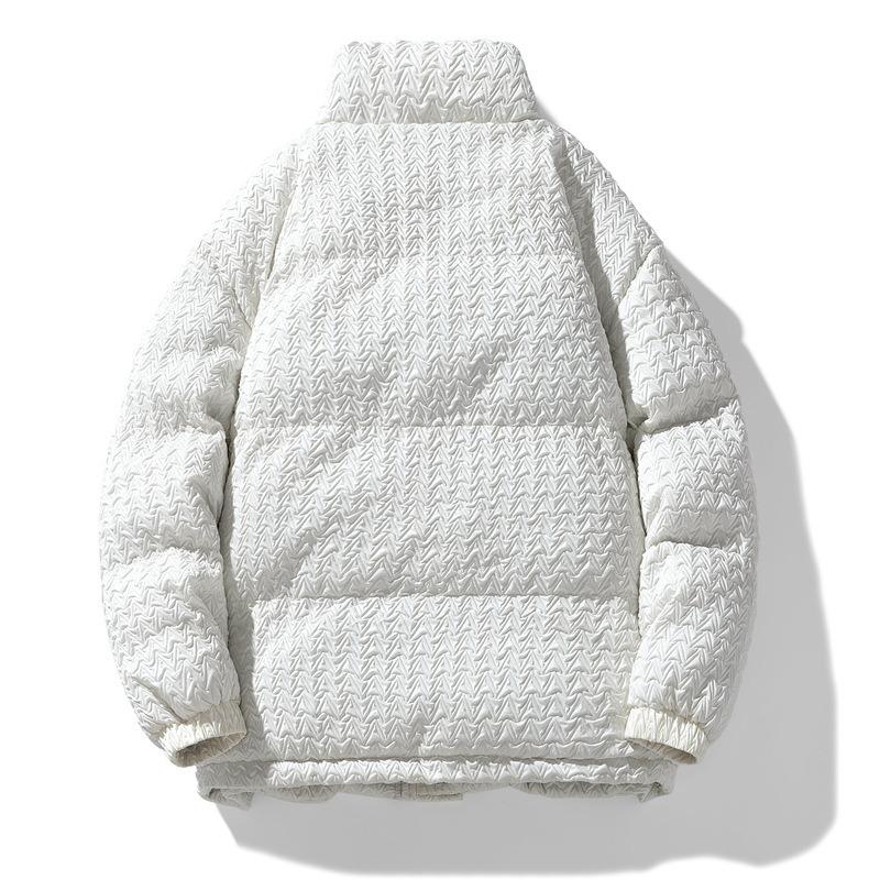 2025 Winter Stand-up Collar Cotton Jacket Men's Fleece Thickened Warm Bread Suit New Casual Trend Cotton Clothes
