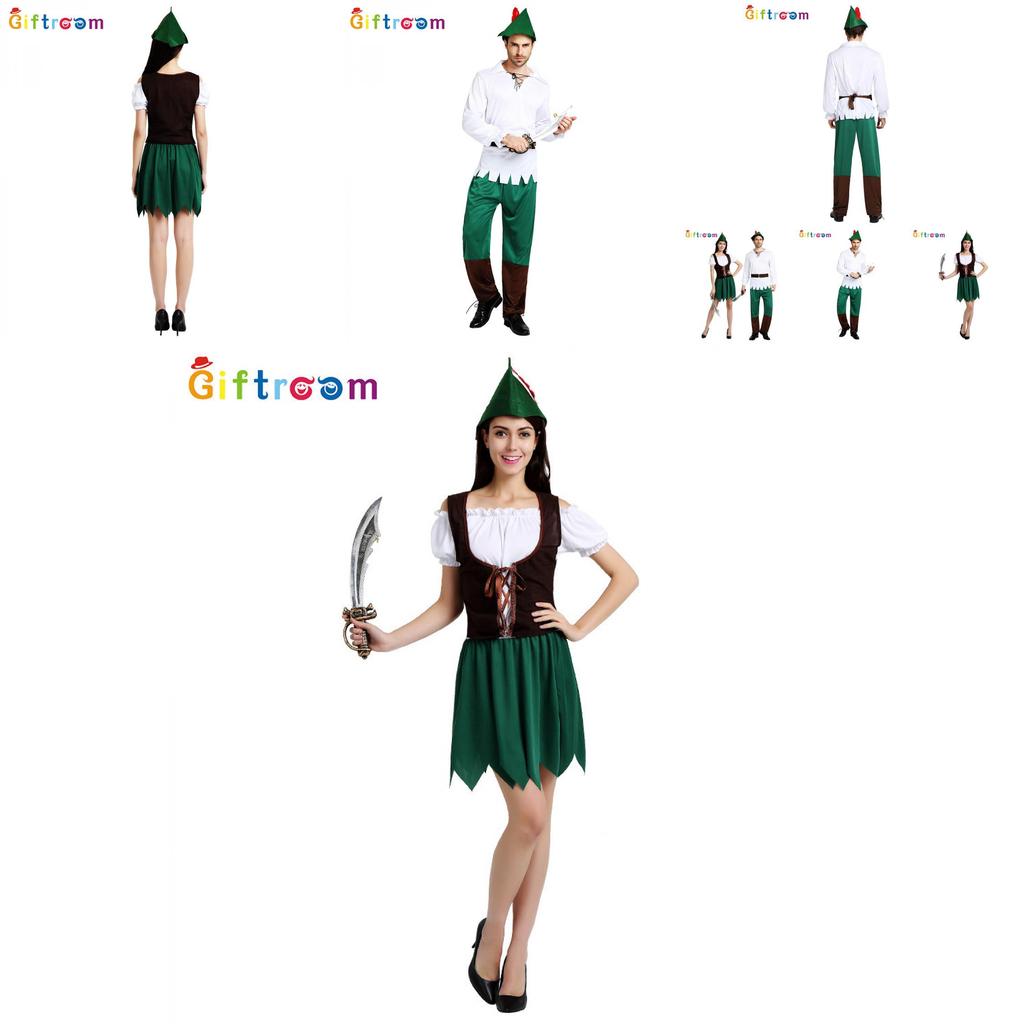 Unisex Kostým Cosplay Petra Pana na Halloween Pre Páry S Fantasy Témou Z Polyesterovej Látky