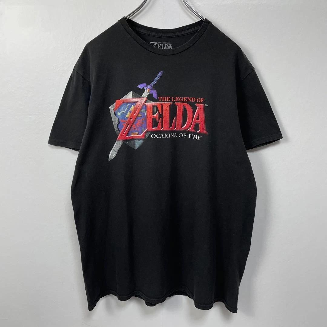 The Legend of Zelda Ocarina of Time Black T-Shirt Size L Unisex Vintage S