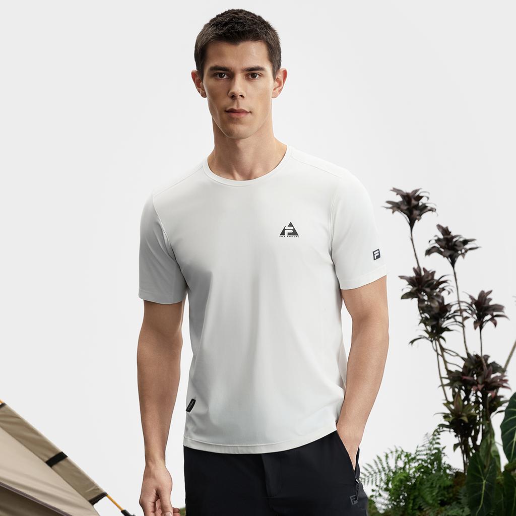 New FILA EXPLORER T Shirt Men's Snow A11M527113F-WT