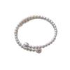 Glass Pearl Beaded Bracelet: Elegant, Adjustable, Light Luxury Fashion Jewelry with Elastic Fit