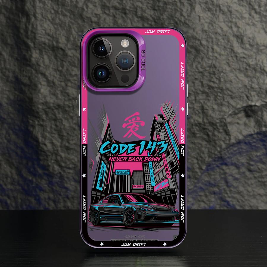 

Phone Case for iPhone 11 12 13 Pro Max 14 15 16 Plus 16e 17 Air Soft Shell Japanese JDM Drift Car iPhone 11