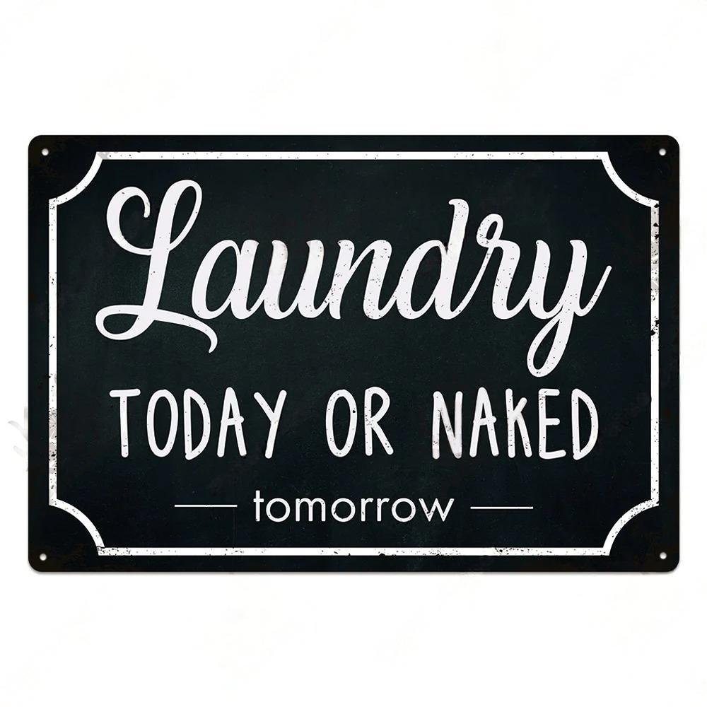 Laundry Vintage Metal Posters Tin Signs Decor Funny Metal Plaque Pin Up Girl Home Wall Art Painting