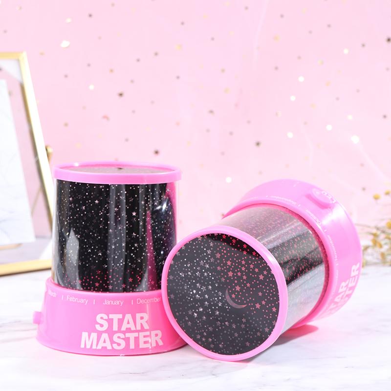 1Pc Led Night Light Projector Starry Sky Star Moon Kids Baby Sleep Colorful Lamp