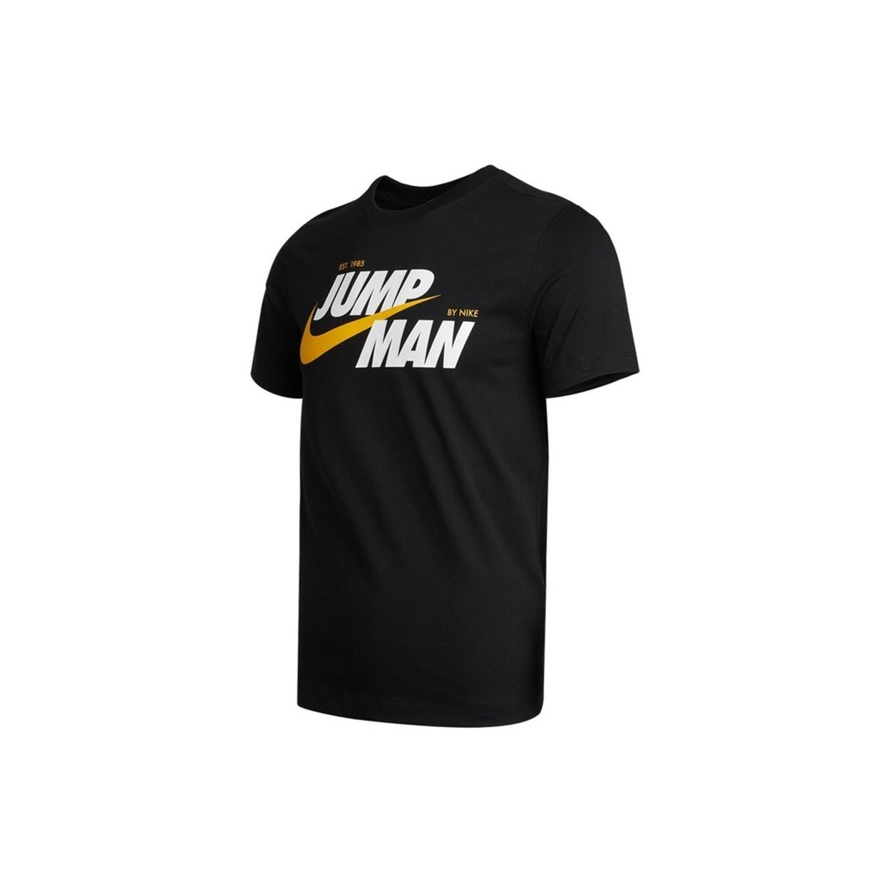 Nike Jmpmn Gfx Ss Crew 2 Leisure Sports Letter Print Short Sleeve Men s Black DM3220-010 S