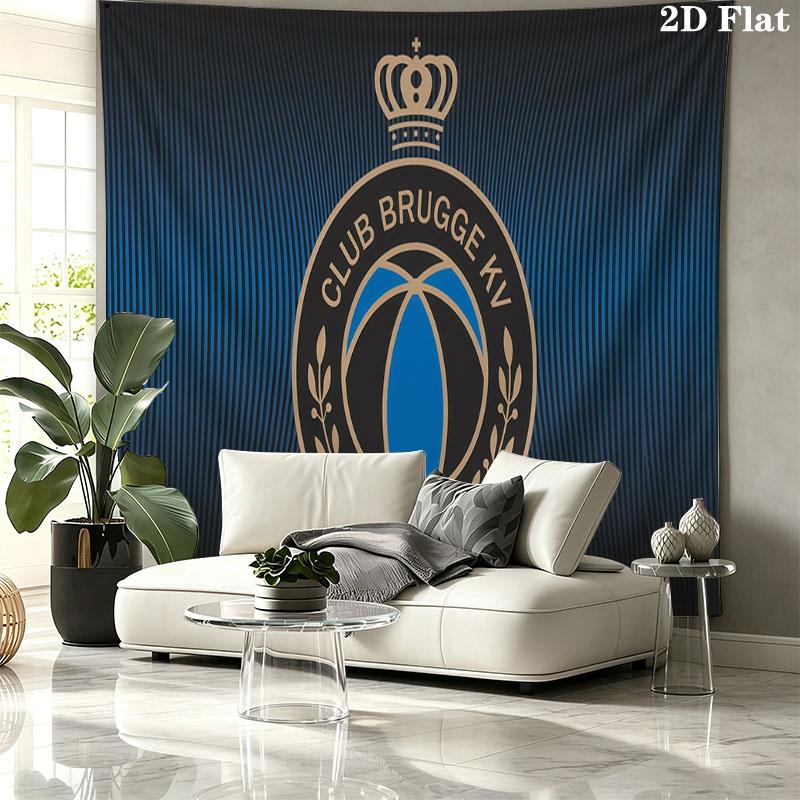 Club Brugge KV Wall tapestry, aesthetic printed fabric blanket, suitable for bedroom, living room, and home decor.