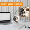 Skull Pen Cup, Resin Pencil Holder, Desk Pen Organizer, Brush Storage Box for Home Organization and Decoration