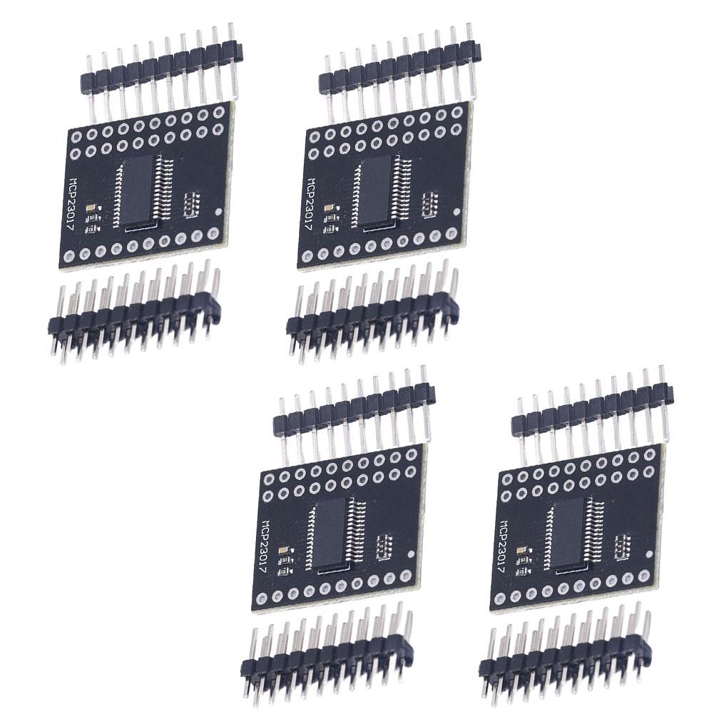 MCP23017 I2C Serielle Schnittstelle IO-Erweiterungsmodul 4er-Set 16-Bit GPIO Ein-/Ausgabe-Erweiterungsplatine für Mikrocontroller-Entwicklung