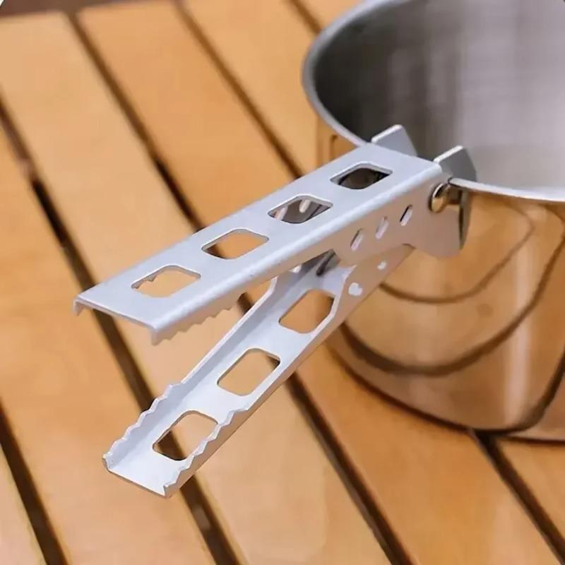 

Anti Hot Pot Gripper Outdoor Camping Cooking Tool Barbecue Cake Clip Microwave Plate Dish Food Tong Kitchen Accessory