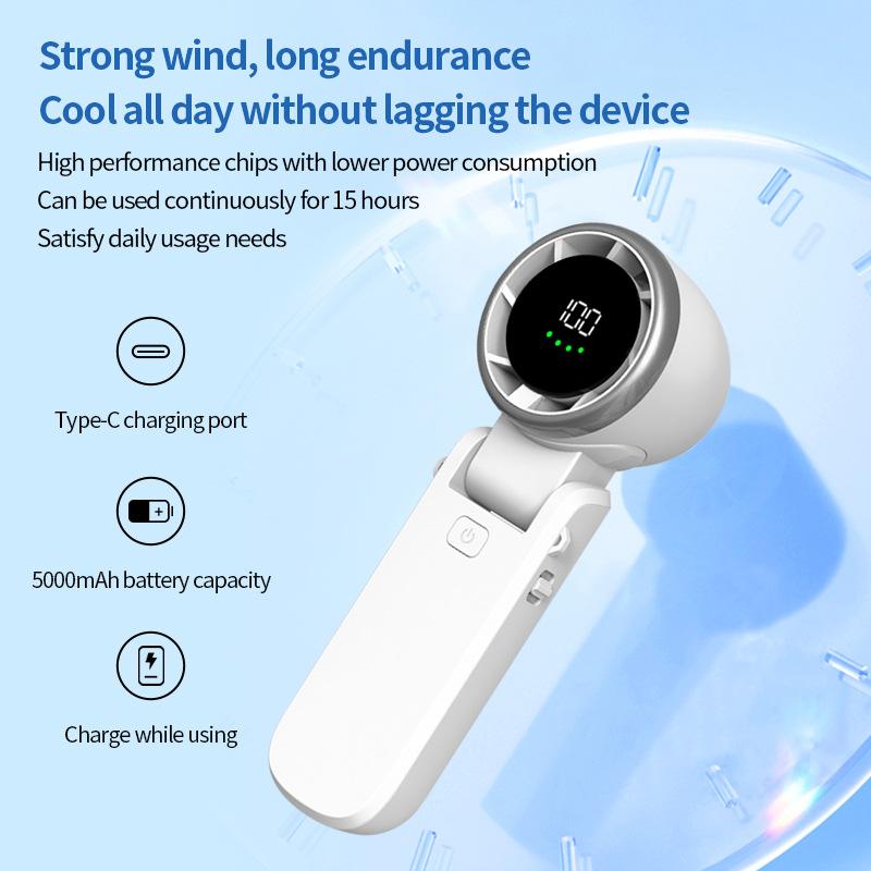 Eyelash Blower Bladeless Fan Small Creative Mini Handheld Portable USB High-speed Violence Fan Neck-hanging Fan New Dropshipping