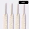 White Flat Sport Shoelaces Thick Non-Elastic Sneaker Lace for Women Leisure Shoe String Accessories