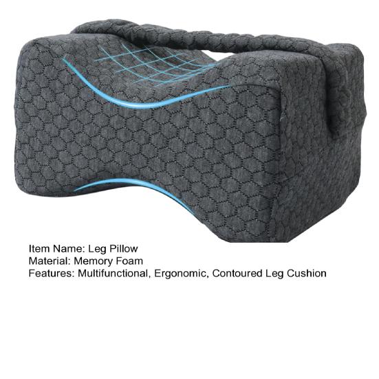 Knee Pillow for Side Sleepers Memory Foam Leg Cushion Orthopedic Knee Spacer Pillow Promotes
