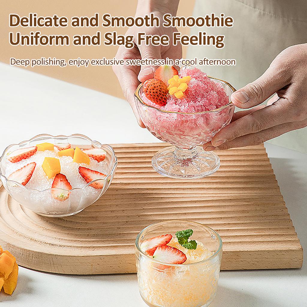 Shaved Ice Machine Manual Ice Shaver Crushed Ice Maker Portable Snow Cone Machine for Party Making Snowcones Ice Cream