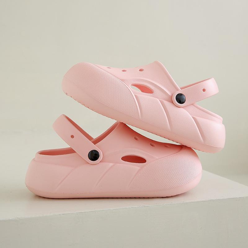 New summer cool slippers women's thick-soled bag head versatile hole shoes comfortable soft sole casual half drag