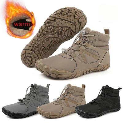 Winter Trekking Schnee Stiefel Warme Pelz Gefüttert Schnee Stiefel Barfuß Stiefel Outdoor Wasserdicht Ankle Booties Männer Frauen Wandern Stiefel
