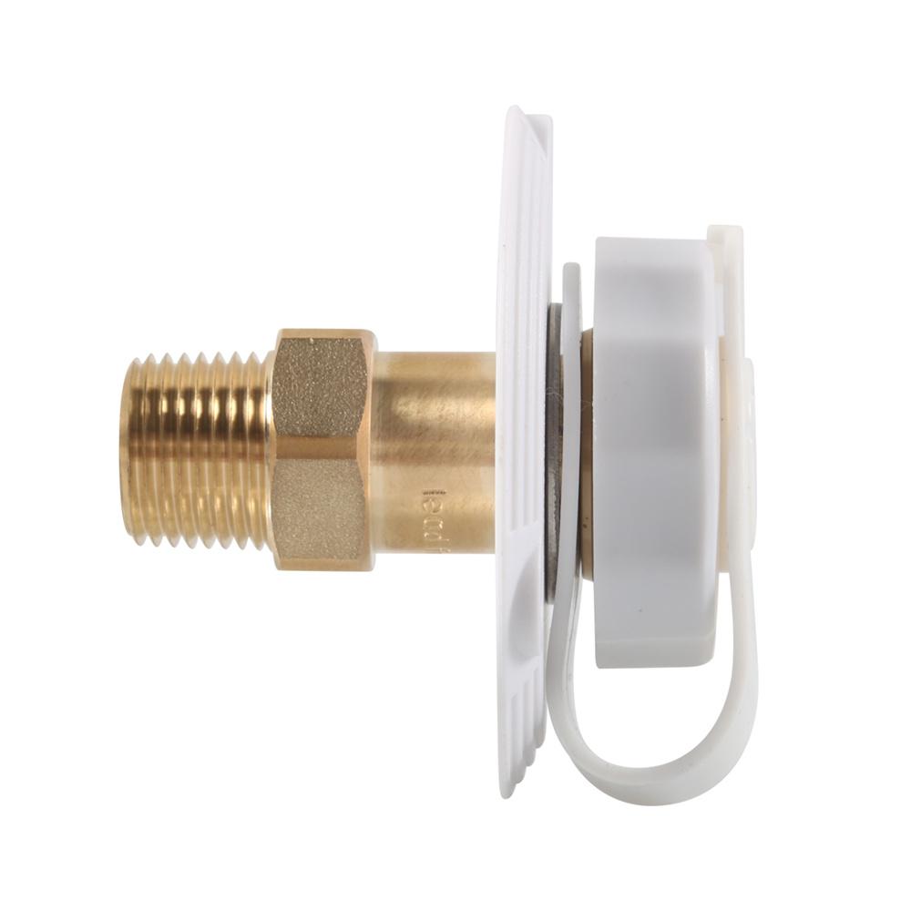 White Water Fill Inlet Flange Brass with Check Valve Fit for RV Camper