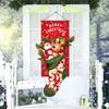 Juldörrhängande flagga, Julvägghängande flagga God Julprydnad Julgransflagga för Vägg Dörr Festdekoration