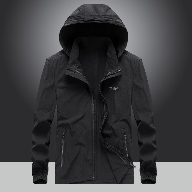 

Куртка мужская весна и осень повседневная универсальная модная спортивная куртка быстросохнущая рыболовная куртка для активного отдыха тонкая куртка 5XL