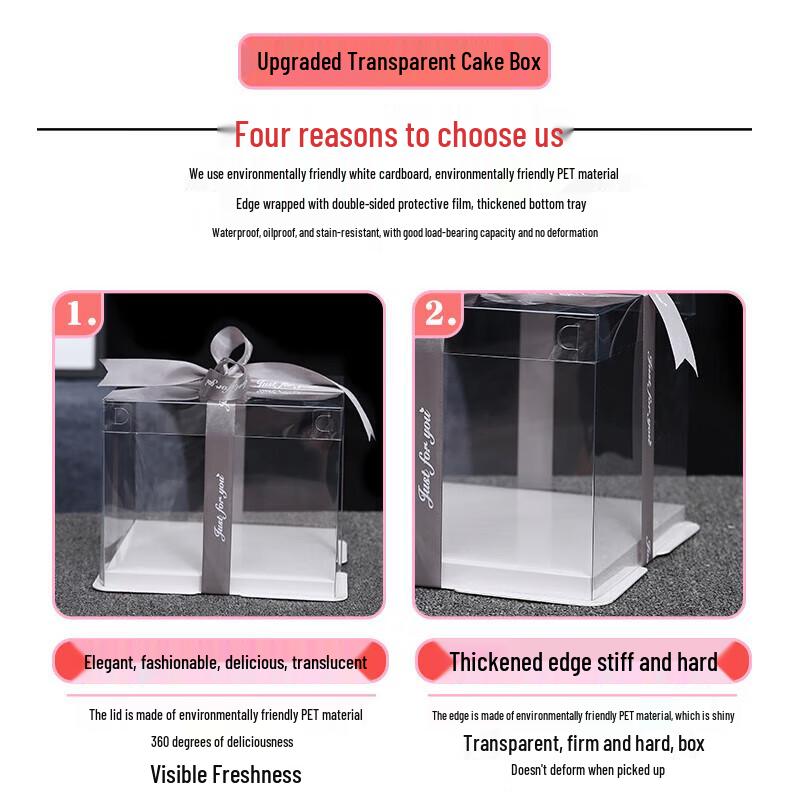 CNMF Elevated Transparent Cake Box