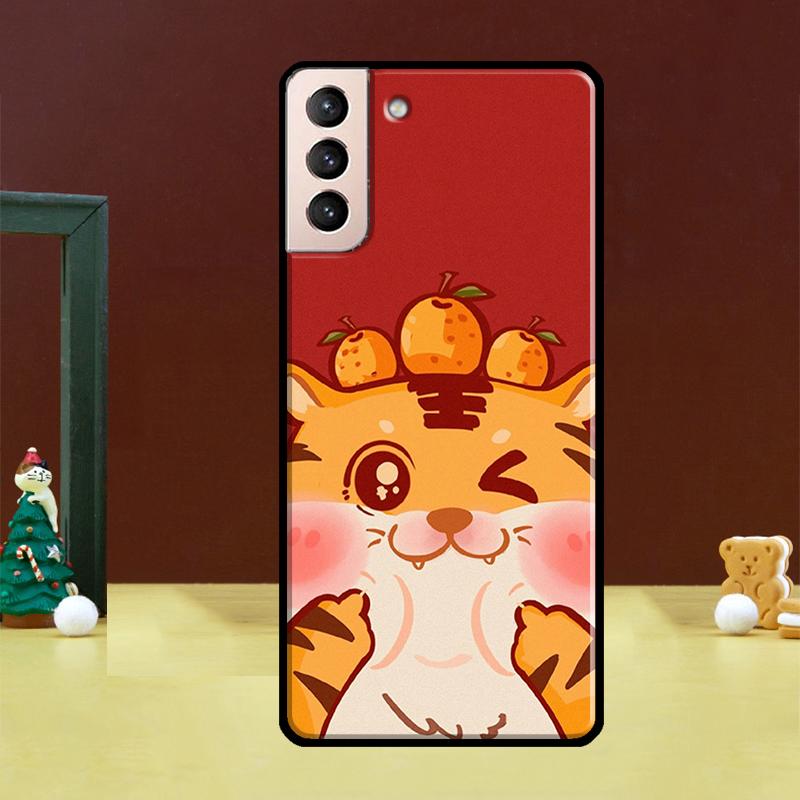 Funny Cartoon Tiger Phone Case For Samsung Galaxy S24 Ultra S20 S21 S22 S23 S25 Ultra S24 FE S9 S10 Plus Cover