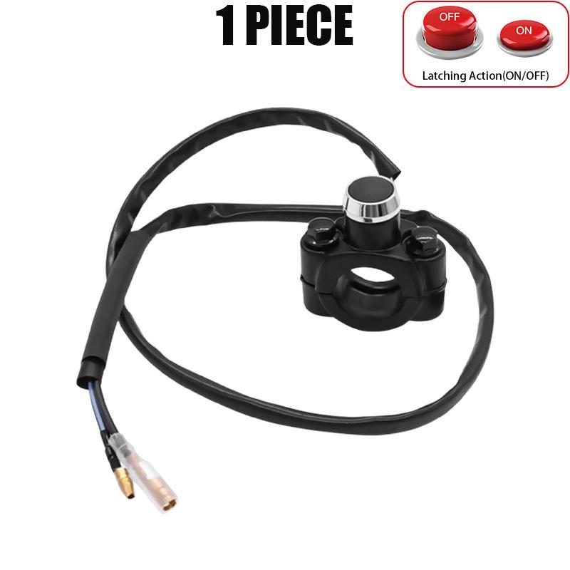 

Motorcycle Handlebar Mount Switch Button Headlight Power Start On/Off Fog Light Switches Wire Harness 7/8 22mm Handlebar Switch 1pc