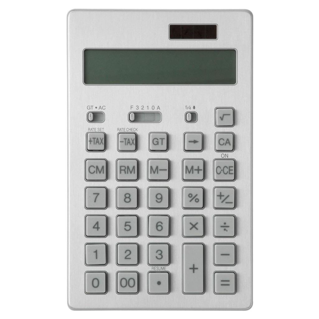 MUJI 12 Aluminum 5568079 Calculator, Digits, (BO-192)