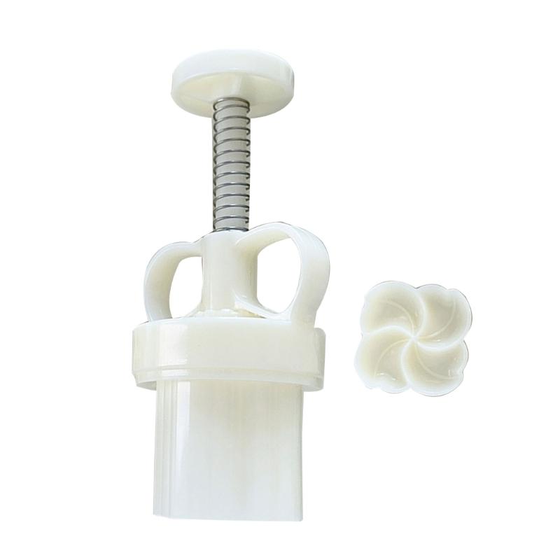 MidAutumn Festival Moon Cake Maker 3D Flower Shape Moon Cake Molds Cookie Stamp Hand Press Cookie Dessert Cutter 1