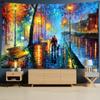 Regalo di San Valentino Arazzo Pittura a olio Van Gogh Vista notturna Appeso a parete Amore romantico Coppia Boho Zingaro Decorazione per la casa Arazzo