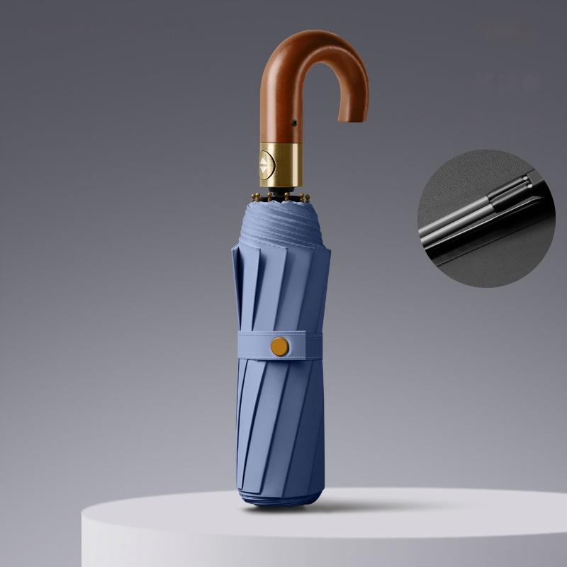 

125СМ солнечный зонт бизнес автоматический ручка из массива дерева большой складной зонт мужской зонт большего размера с логотипом на заказ мануфа