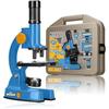 DieMouse Kit Microscope Pour Enfant Avec Étui – Grossissement 100x 900x, Éclairage LED, Accessoires Et Matériel D'expérimentation