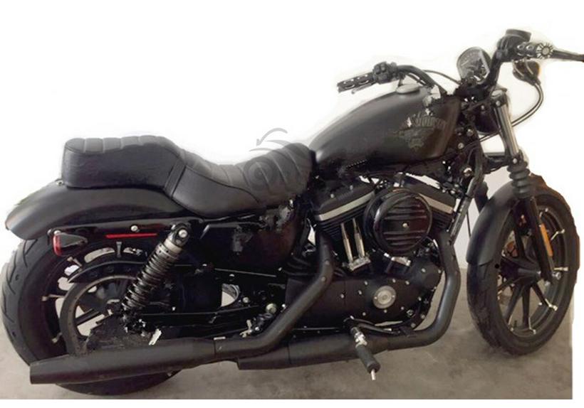 Harley XL883 XL1200 X48 Motorcycle Rear Passenger Seat Cushion & Bag