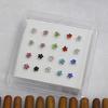 20 Teile/schachtel Frauen Blume Strass Versilbert Nase Stud Body Piercing Schmuck