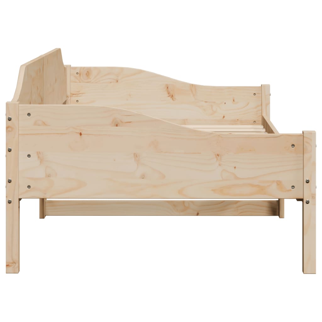 Solid Wood Bed Frame Without Mattress 90x190 Cm Pine Wood