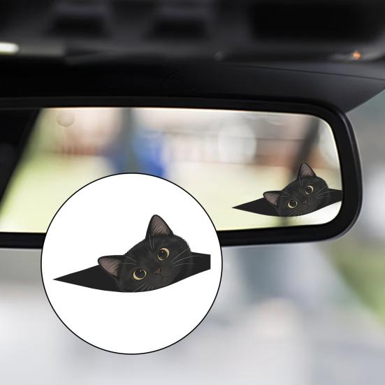 Car Sticker, Waterproof PVC Self-adhesive Traceless Auto Decal, Curious Kitten Pattern Car Sticker for Fuel Tank Caps Windows Luggage Skateboards