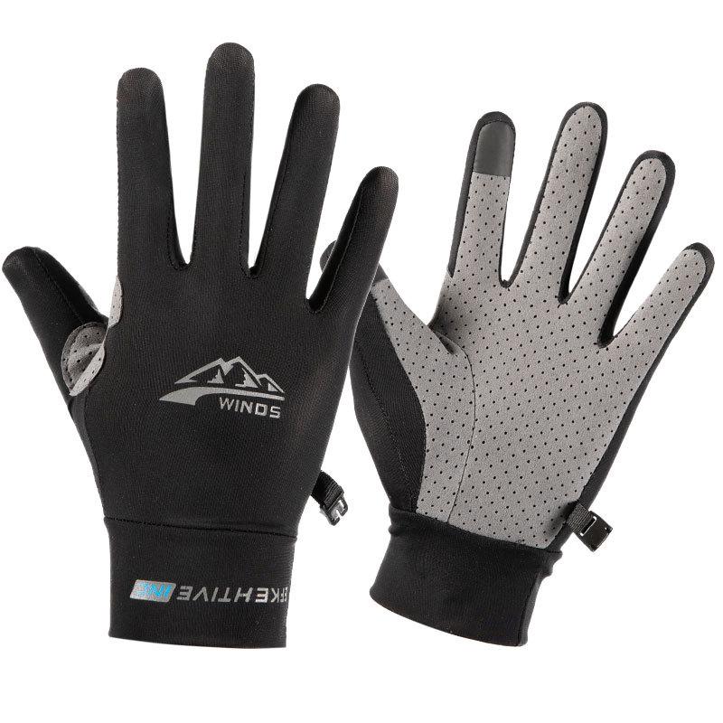 

Summer outdoor sports gloves men s and women s ice silk light and breathable wear-resistant non-slip cycling fitness gloves M