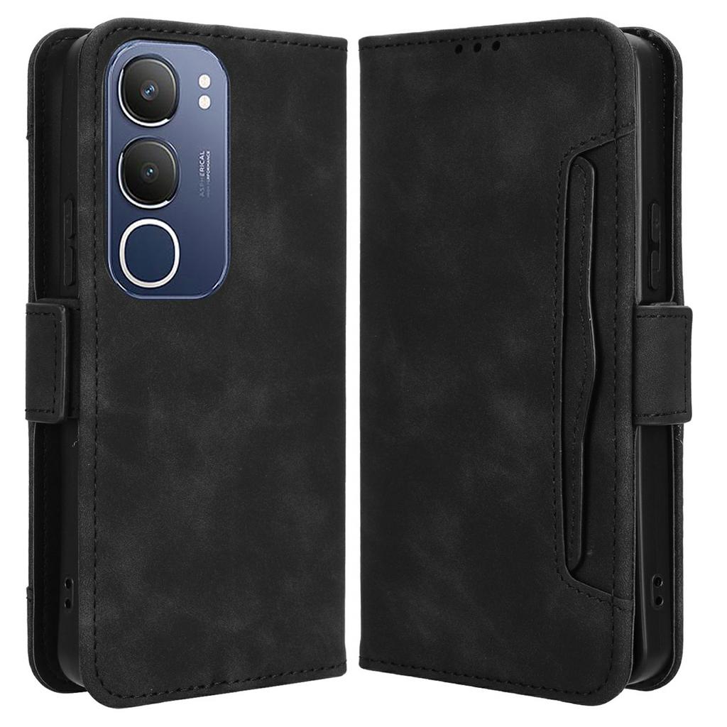For vivo Y19s 4G/Y29 5G Leather Case Phone Wallet Cover with Multiple Card Slots