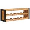 Wine Rack Brown 120 X 45 X 33 Cm Solid Thick Mango Wood